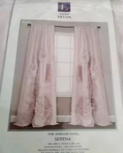 Lush Decor Serena Window Curtain Panel Ruffled Floral Vintage Chic Farmhouse ... - Picture 1 of 1