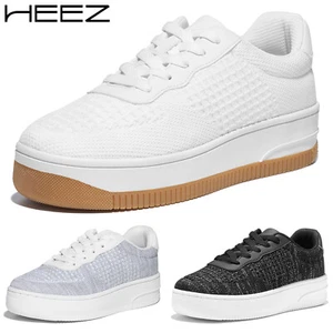 Scarpe eleganti HEEZ donna sneakers platform maglia stringate casual passeggio tennis lavoro - Foto 1 di 34