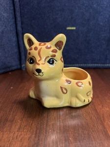 Gepard Leopard Jaguar Katze entworfen Keramik Sukkulenten Übertopf Frühling Zimmer Pflanze - Bild 1 von 5