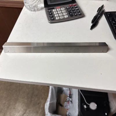 Bar Stool Kick Plate Protector Brushed Stainless Steel U shaped 12-7/8" long - Image 1 of 3