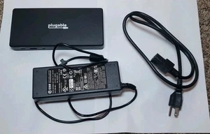 Plugable USB C Dual HDMI Display Docking Station w/ 65w Power UD-MSTH2 - Afbeelding 1 van 4