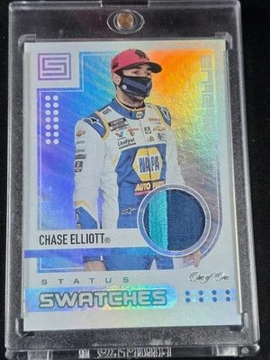 CHASE ELLIOTT 2021 CHRONICLES RACING SWATCHES HOLO PLATINUM BLUE KBB PATCH 1/1 - Image 1 of 2