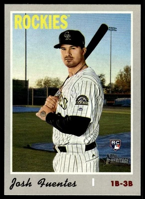 2019 Topps Heritage Josh Fuentes Rookie Colorado Rockies #647 - Image 1 of 2