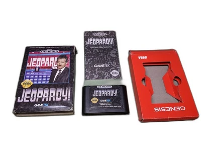 Jeopardy [Cardboard Box] Sega Genesis Complete in Box - Image 1 of 4