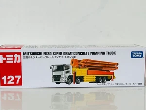 Tomica Longno.127 Mitsubishi Fuso Super Great Concrete Pump Car With Clear Case - Picture 1 of 7