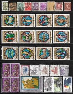 Lote de 34 sellos de papel en todo el mundo colección mundial usados - Imagen 1 de 1