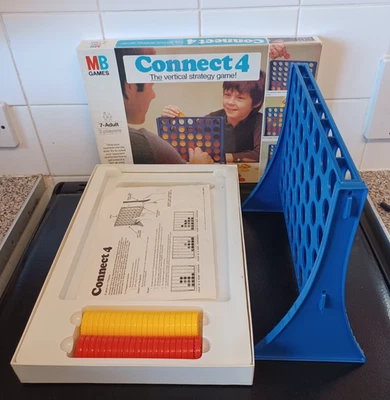 MB Games Connect 4 Four In A Row Strategy Board Game Vintage Family Fun - Image 1 of 4