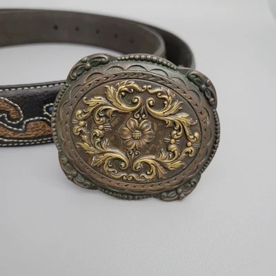 Nocona Men's Leather Laced Embossed Multi Colored Belt N3446602 Size Large  - Image 1 of 4
