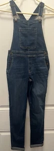 NWT Crewcuts Stretch Denim Overalls Girls Size 10 Medium Wash J.Crew Kids Jeans - Picture 1 of 5