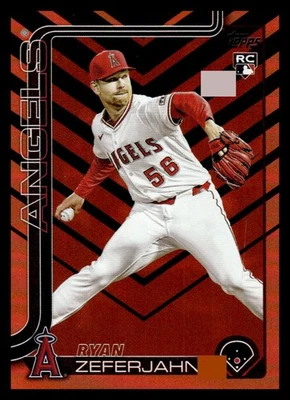 2025 Topps Update Orange Black Ryan Zeferjahn Angels - Image 1 of 2