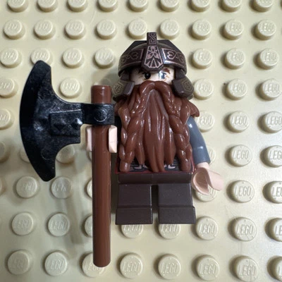 LEGO 9473 Lord of the Rings Mines of Moria GIMLI THE DWARF Minifigure W/ Axe - Image 1 of 3