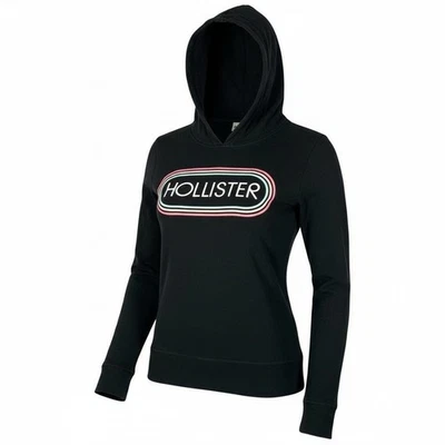 Hollister Sudadera con Capucha XS Gris Logo Gráfico Pullover Manga Larga Informal Foto 1 de 4
