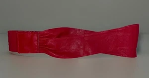 VTG 80’s Bright Red Leather Front Side Clasp Cinch Waist Belt Size Small 28.5” - Picture 1 of 10