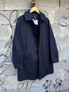 Mackintosh Navy Cotton Trench Coat Size 38 Made In England - Picture 1 of 10