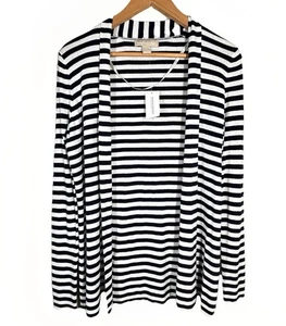 Neu mit Etikett Banana Republic offene Strickjacke klein marineblau gestreift Langarm Karriere leicht $ 80 - Bild 1 von 8