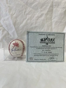 Pallone autografato firmato Lou Piniella 77-78 WS Champs New York Yankees SOP COA - Foto 1 di 8