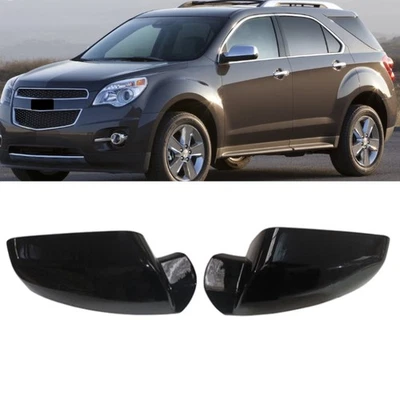 Gloss Black for 2010-2017 Chevy Equinox & GMC Terrain Half Mirror Covers Overlay Foto 1 de 4