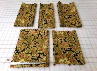 Restos de hojas de cachemira exóticas de tela Benartex. 5 piezas. Talla en fotos. N25-2186 Foto 1 de 4