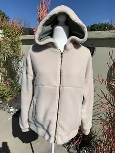 Roxy Womens NWT Sherpa Full Zip Fleece Inner Lining Sweatshirt Hoodie Size L - Picture 1 of 19