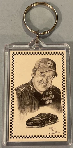RUSTY WALLACE MILLER LITE  Keychain - Sealed Package Nascar Collectable Cover