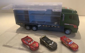 Toy Truck 2-Sided Cargo Trailer Holds 12 Vehicles + Includes 3 Cars Vehicles - Picture 1 of 11