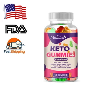 Keto Slimming Gummies 15,0000mg Apple Cider Vinegar ACV Weight Loss 60 Gummy USA - Picture 1 of 12