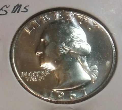 1967 Washington SMS P Quarter - BU - Uncirculated Cover