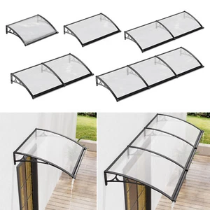Door Canopy Window Awning Rain Shelter Front Back Porch Outdoor Patio Roof Cover - Picture 1 of 168