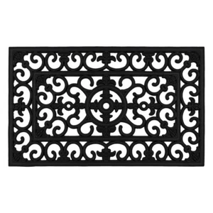 45x75cm Rubber Door Mat Outdoor Large wrought Iron Entrance Entry Mat Decorative - Picture 1 of 8