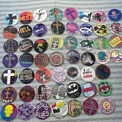 Christian Pogs Lot of 100 Available Graphics Pictured Randomized - Image 1 of 4