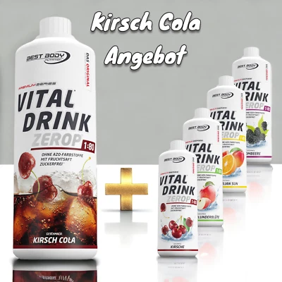Best Body Low Carb Vital Drink 2 x 1L Mineraldrink Kirsch Cola Angebot 12,25€/L - Bild 1 von 3