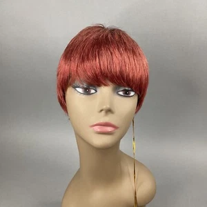 Robyn Pink Apple Short Pixie Tapered 100% Human Hair Wig Adjustable by Outre - Picture 1 of 9