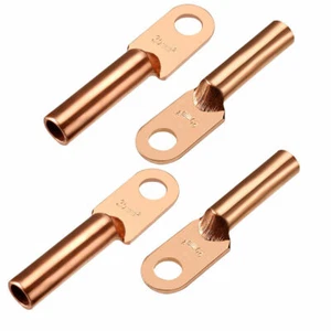 4PCS 4 Gauge AWG DT-25 Tinned Copper Welding Cable Lug Connector Terminal ✦KD - Picture 1 of 4