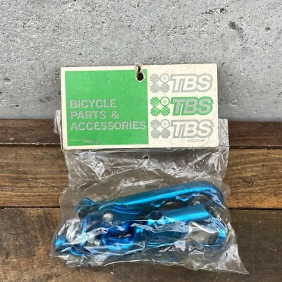 Old School BMX Tech 2 Palancas de Freno Azul Años 80 Par Chang Star 2 Dedos OG NOS TBS Foto 1 de 4