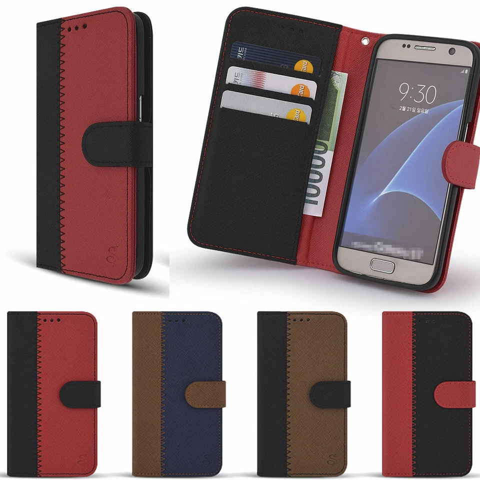 S-Natural Wallet Case for Samsung Galaxy Note20 /Ultra/ Note10 Note9 Note8 Note5 - Image 1 of 4