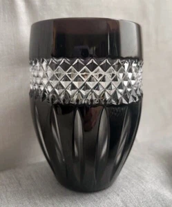 AJKA Hungary Cut to Clear "Radiant" Black Double Old Fashioned - RARE FIND - Picture 1 of 8