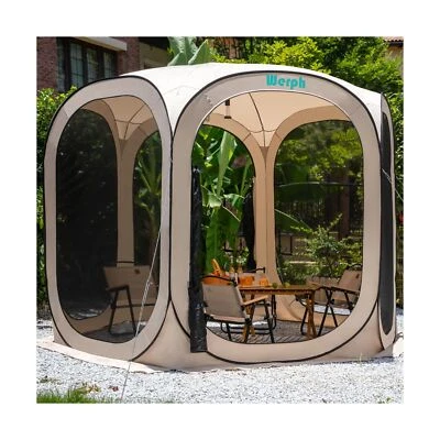 Tienda de campaña con toldo para camping 10x10, sala de pantalla con tienda para mosquitos, pantalla emergente... Foto 1 de 4