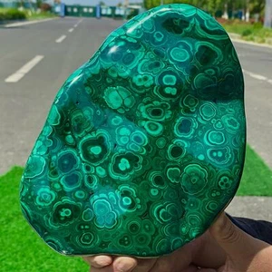 Grappolo trasparente malachite lucida naturale 5,34 libbre campione minerale grezzo - Foto 1 di 23