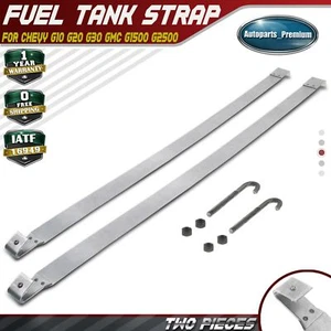 2x Fuel Tank Straps for Chevrolet G10 G20 1977-1995 G30 GMC G15 G1500 G25 G2500 - Picture 1 of 8