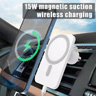 15w Magnetic Car Wireless Charger Phone Mount Holder For Iphone14 13 12 Pro Max