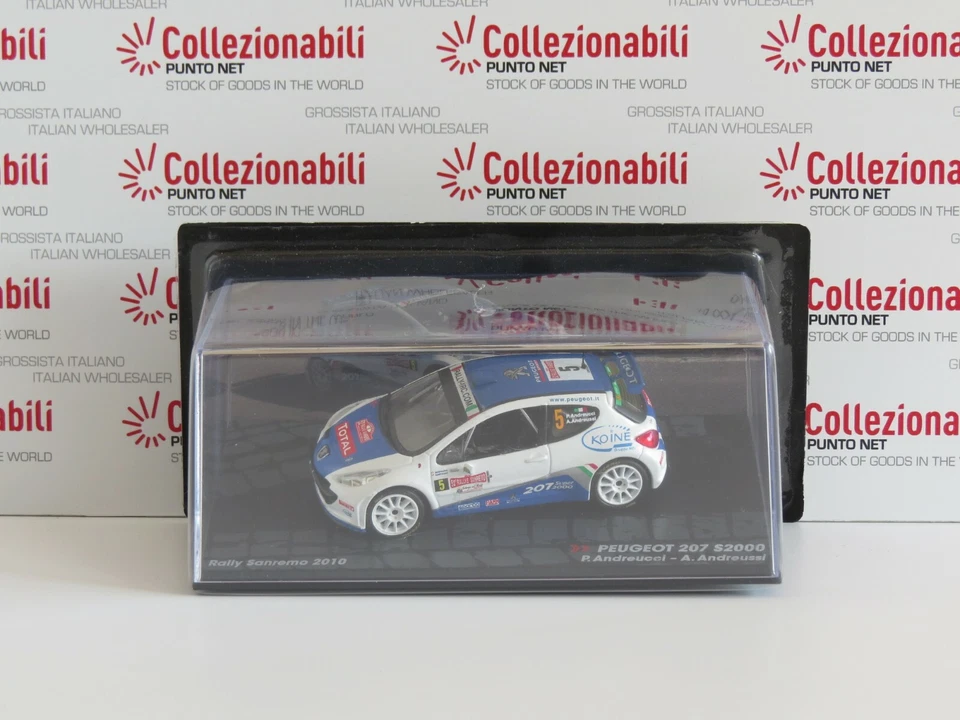 DIE-CAST CAR PEUGEOT 207 S2000 ANDREUCCI - ANDREUSSI RALLY SANREMO 2010 1:43 #13 - Immagine 1 di 1