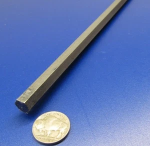 416 Stainless Steel Hex Rod 3/8" Hex  x 24" Length - Picture 1 of 12