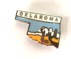 Vintage State of OKLAHOMA HAT PIN/ LAPEL PIN/ TIE TACK Advertising
