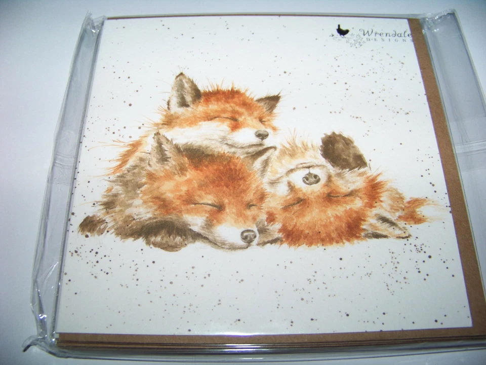 Wrendale Design Klappkarte Grußkarte True Love Füchsin mit Welpe