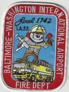 Baltimore Washington Airport FD Local 1742 "TAZ" patch ship from Australia - Picture 1 of 1