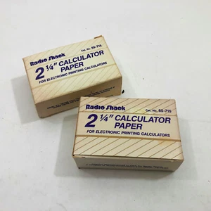 2 Radio Shack Vintage Boxes of 1-1/4" CALCULATOR PAPER 6 Rolls # 65-715 In Box - Picture 1 of 4