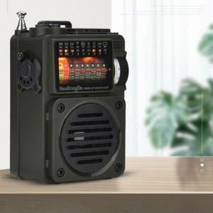 HRD-700 World Band Radio,Portable Bluetooth Music Player,FM/AM/SW/WB Full Band - Picture 1 of 9