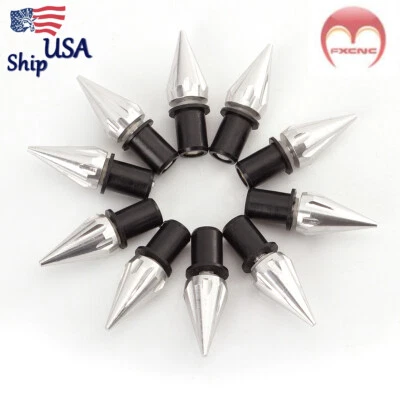 Sliver Universal Motorcycle Spike Bolts Windscreen Fairings License Plate M5 - Image 1 of 4
