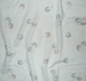 PINTURA STUDIOS Kyoto Floral Linen Blue Cocoa New Remnant - Picture 1 of 2