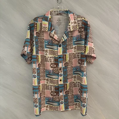 Camisa Buc-ee’s Para Hombre S “Tiki Camper” Manga Corta Abotonada (Descontinuada) Foto 1 de 4